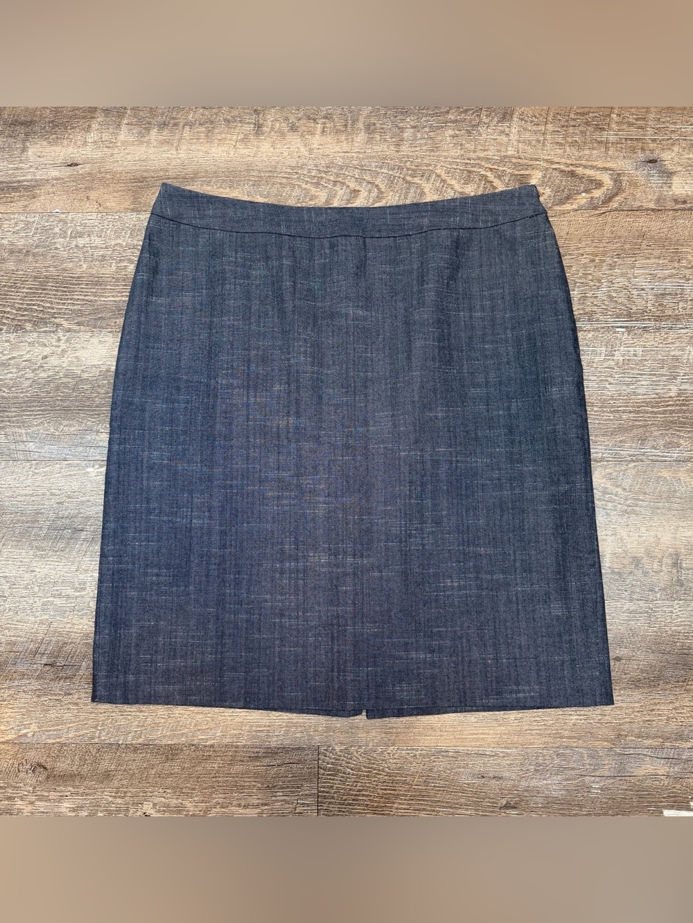 Nine West Dark Denim-Style Pencil Skirt - Charcoal Blue